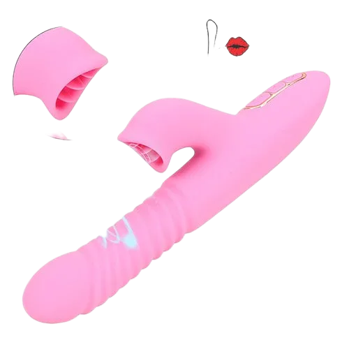 Dibe G-spot clitoral massager warm thrusting licking toy