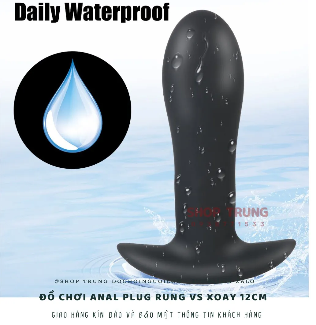 12cm Remote Control Silicone Rotating and Vibrating Anal Plug — photo 7