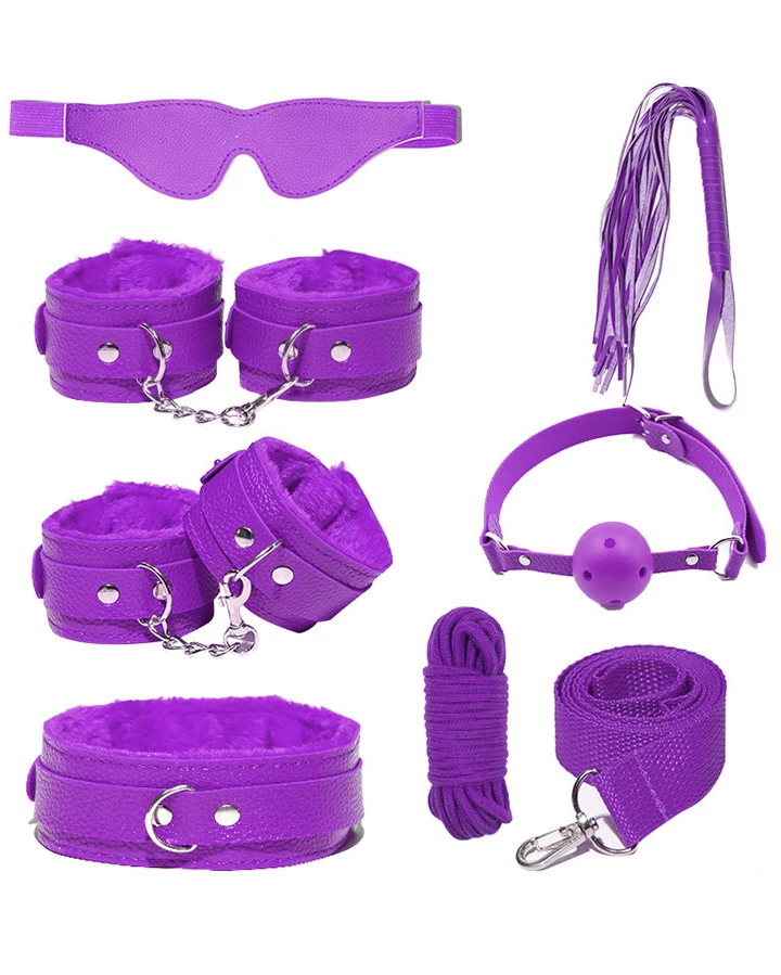 BDSM Combo 7-Piece Set Colorful Bondage Accessories — photo 6