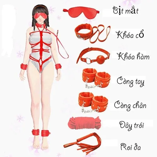 50 Shades BDSM 10-Piece Premium Leather Fetish Set — photo 2