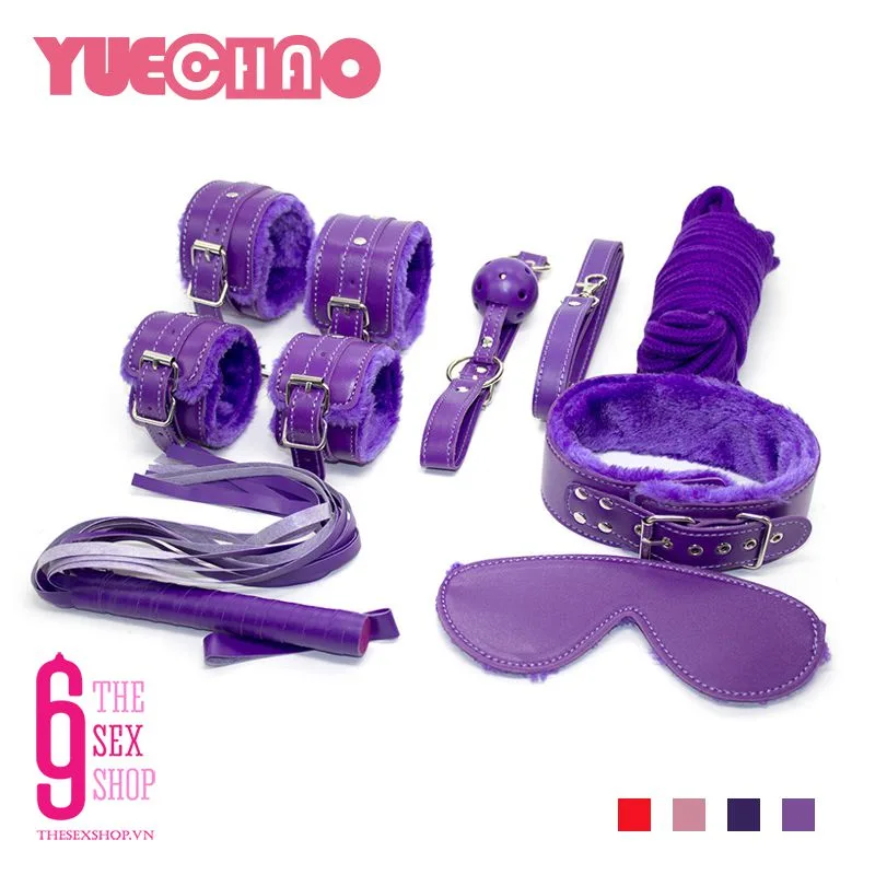 BDSM Feather Lined 7 Piece Bondage Kit Set — photo 2
