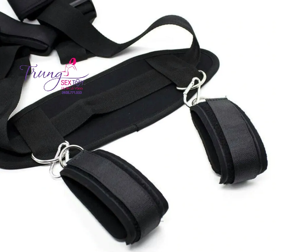 BDSM Restraints Handcuffs Legs Bondage Set Black — photo 3