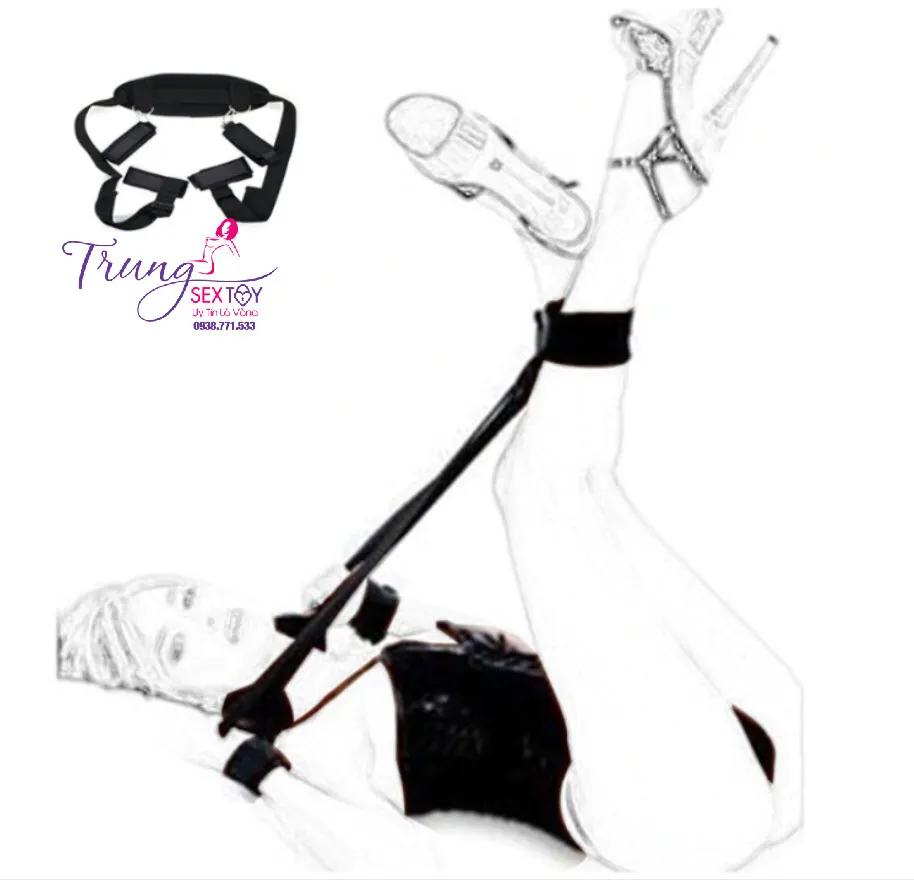 BDSM Restraints Handcuffs Legs Bondage Set Black — photo 4