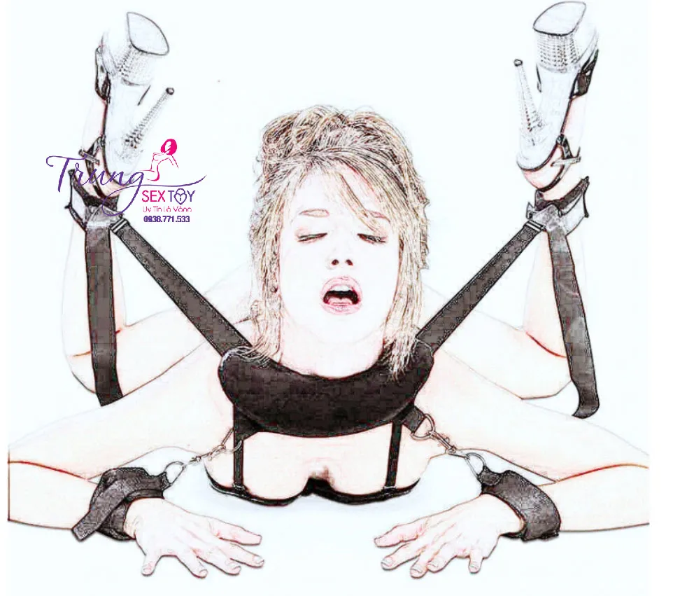 BDSM Restraints Handcuffs Legs Bondage Set Black — photo 5