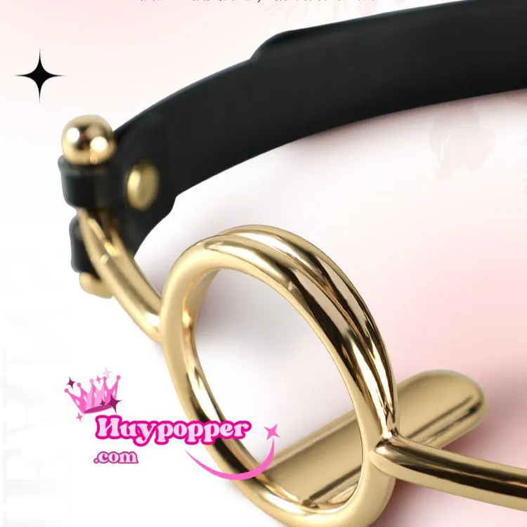 Steel BDSM Mouth Gag with Tongue Depressor Durable Design — photo 2