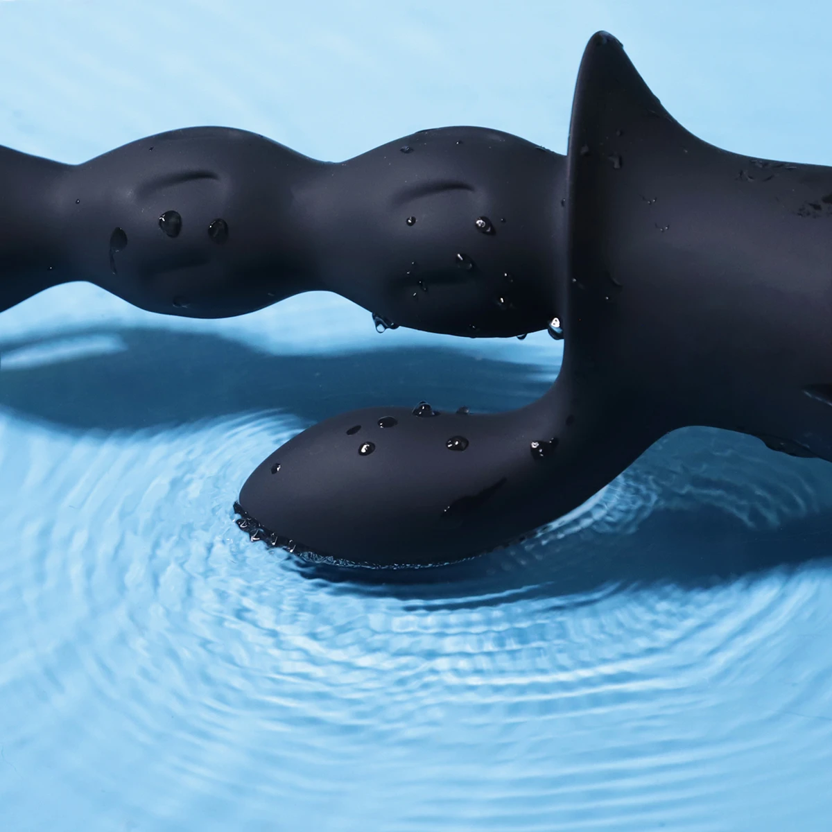 Black Pull Beads Dual Branch Silicone 10 Mode Anal Stimulator — photo 6