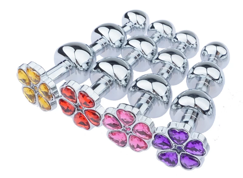 Stainless Steel Cherry Blossom Anal Plug Elegant Pleasure Toy — photo 4