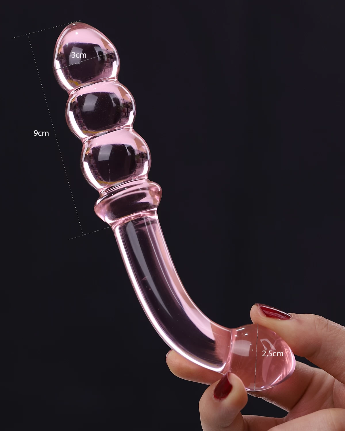 Double-Ended Glass Anal Plug Prostate Stimulator — photo 6