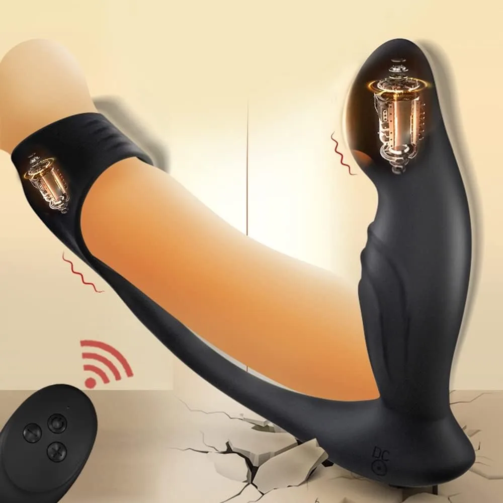 Dual Motor 10 Speed Silicone Anal Butt Plug Waterproof Sex Toy — photo 4