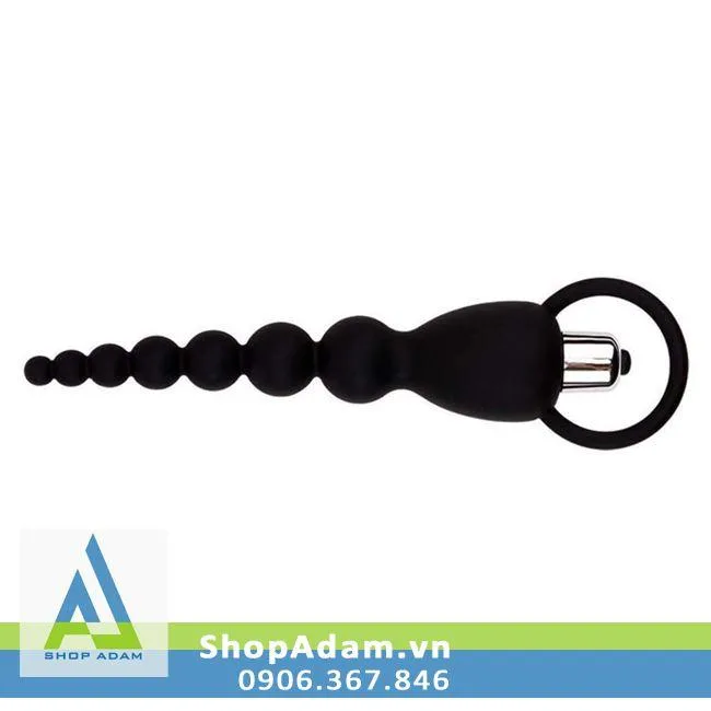 Black Mont Anal Beads with 7 Vibration Modes Massage Toy — photo 3