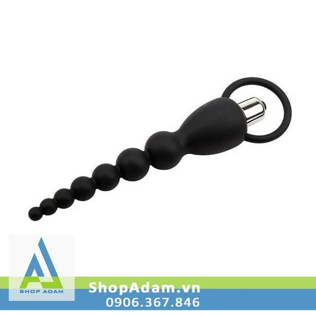Black Mont Anal Beads with 7 Vibration Modes Massage Toy — photo 4