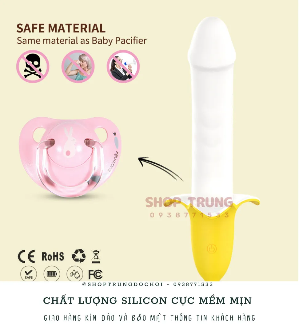 USB Rechargeable Multi-mode Banana Shaped Vibrator Full Silicone — photo 4