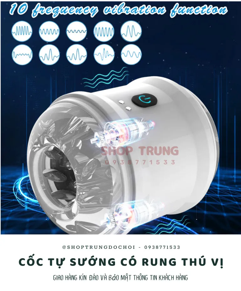 SXTOP Mini Male Vibrating Masturbation Cup TPE+ABS — photo 6