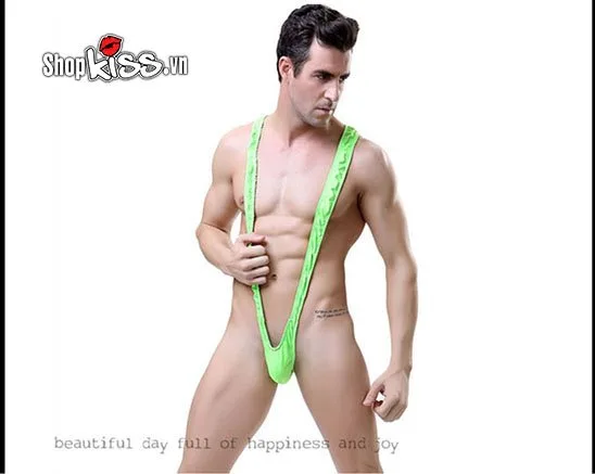 Feeshow Sexy Men’s V-String Mesh Underwear Blue — photo 4