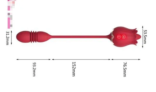 SHP1335 Flower-Shaped Thrusting Vibrator Warming Licking Realistic Toy — photo 6