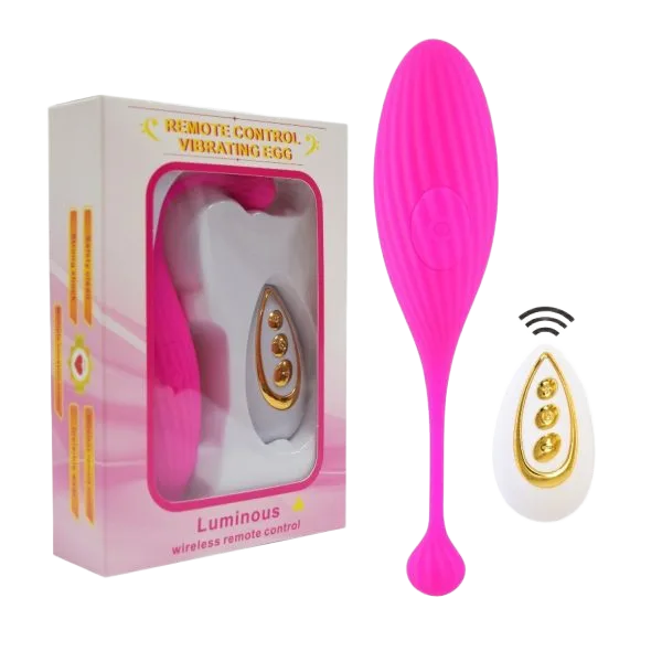 Dolphin Ribbed Remote Control Waterproof Silicone Egg