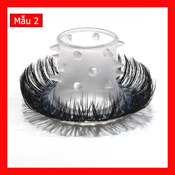 Silicone Textured Penis Sleeve with Goat Hair Ring Delay & Pleasure — photo 6