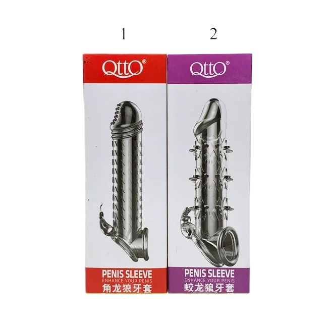 Donzen Ribbed Spiked Wearable Penis Sleeve for Couples
