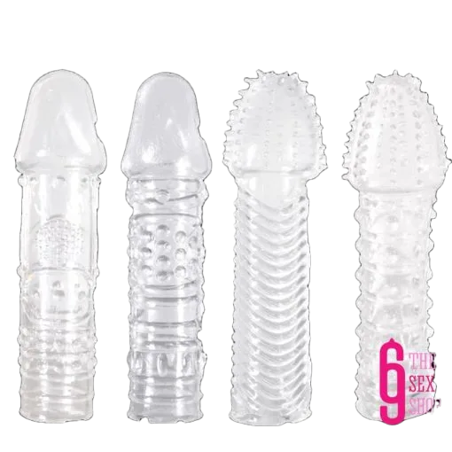 Donzen Sex Sewer Textured Silicone Condom with Ribs & Dots