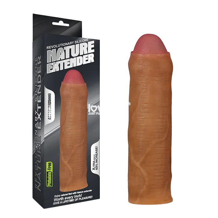 Donzen XL Large Silicon Condom Soft Realistic Delay Support 17.5cm