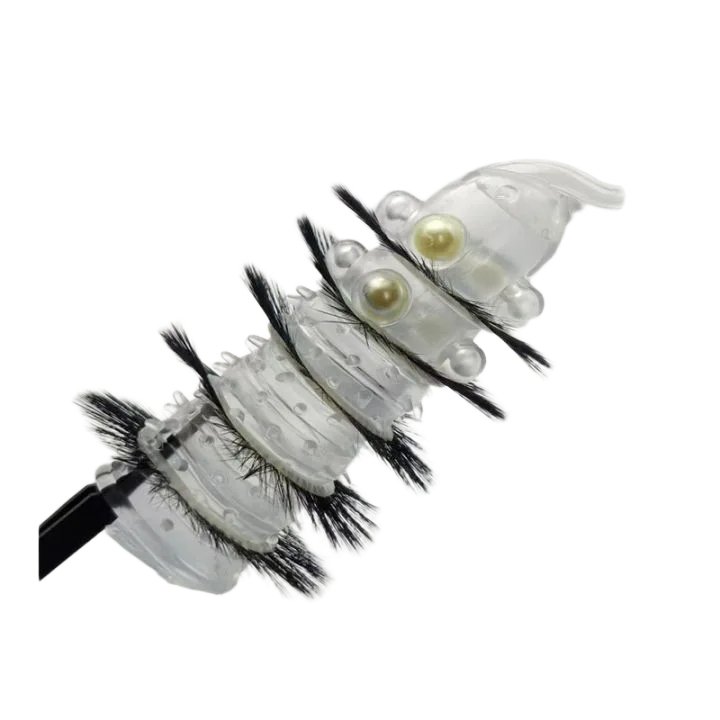 Double Beaded Furry Eyelash Condom 5 Layer Intense Pleasure