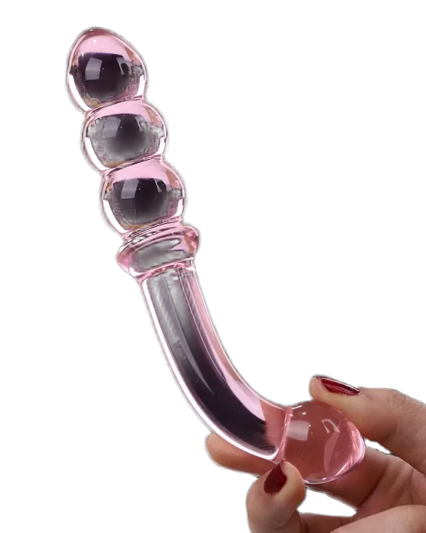 Double-Ended Glass Anal Plug Prostate Stimulator