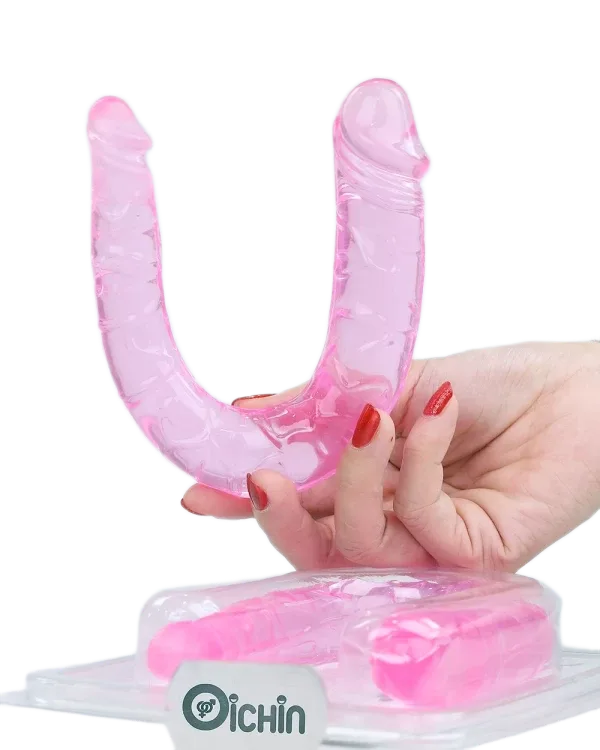 Double-Ended Silicone Dildo for Lesbian Couples Joint Pleasure