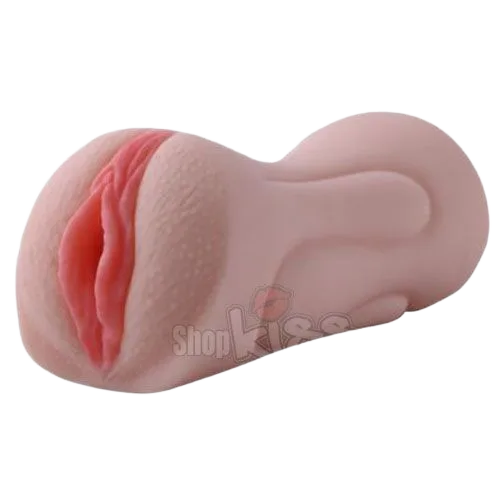 Double-Ended Silicone Soft Vibrating Masturbator Cute Pink Lips