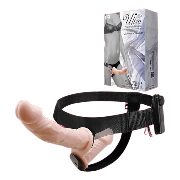 Double-Ended Strap-On Silicone Dildo for Lesbian Fun L