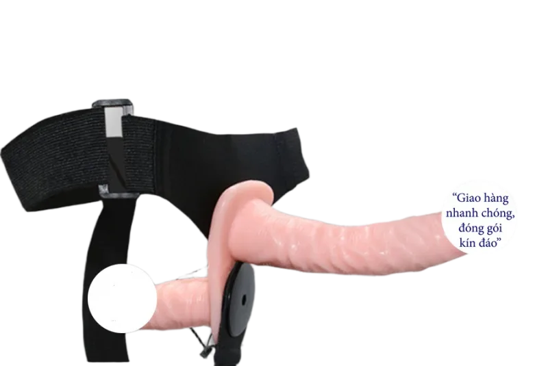 Double-Ended Strap-On Vibrating Dildo Silicone