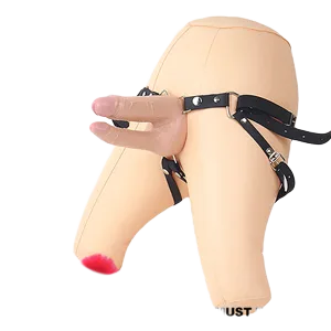 Double-Ended Strap-On Vibrating Silicone Dildo