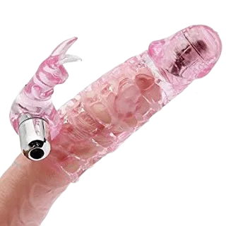 Double Ended Vibrating Textured Dildo Stimulator