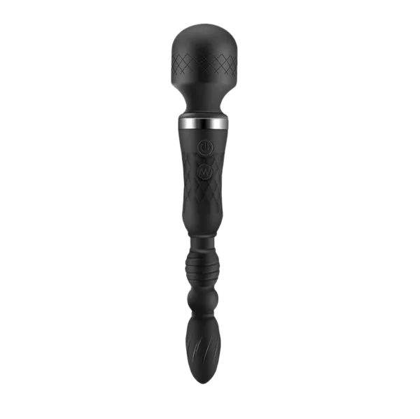 Double head anal vibrating massage stick 10 mode silicone