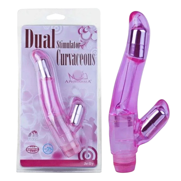 Double-Head Vibrating Silicone Dildo 18x3cm Strong