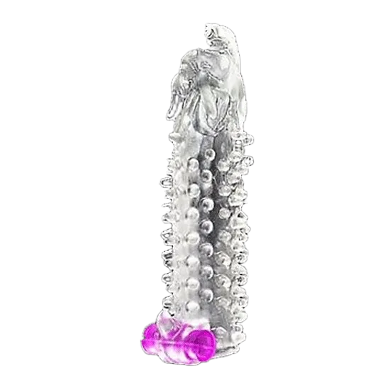 Dragon Head Ribbed Vibe Condom Transparent White Taiwan