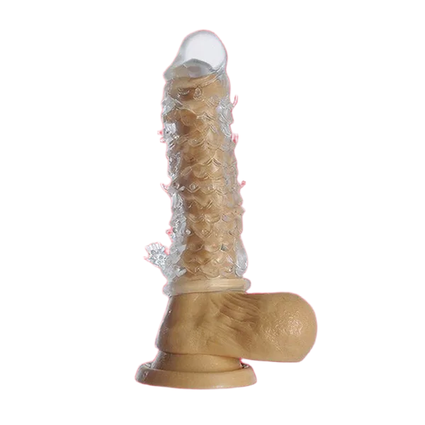 Dragon Scale Textured Silicone Penis Sleeve for Men