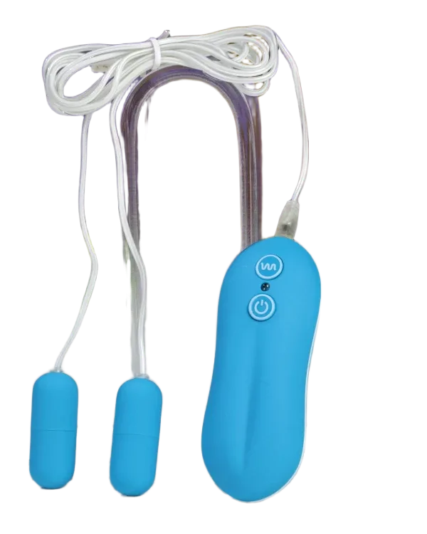 Dual Bullets Mini 10 Mode Double Vibrator Nipples