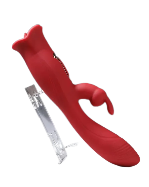 Dual-Ended G-Spot Tongue Licking Nipple Vibrator Sex Toy