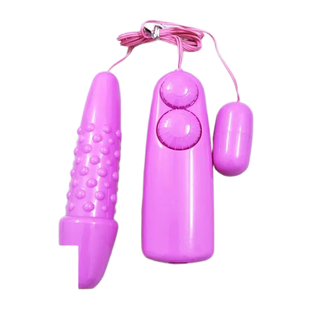 Dual-ended vibrating egg with textured stimulation
