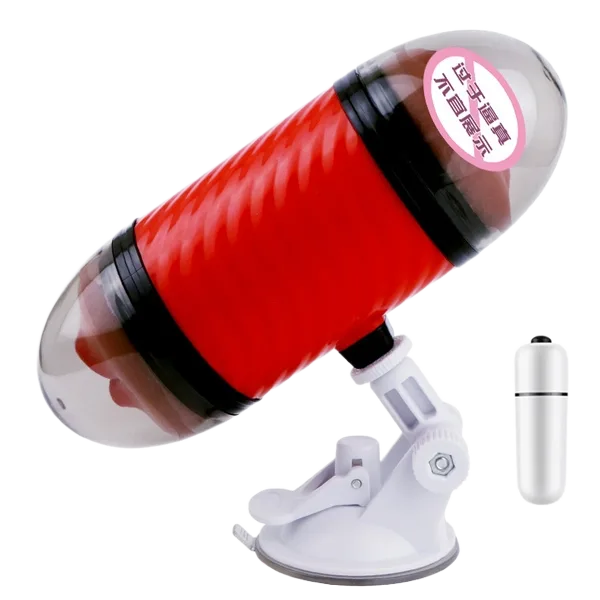 Dual-Head Wall-Mounted Vibrating Male Masturbation Toy