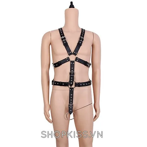 BDSM Full Body PU Leather Restraint Harness for Extreme Play — photo 2