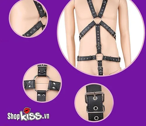 BDSM Full Body PU Leather Restraint Harness for Extreme Play — photo 6