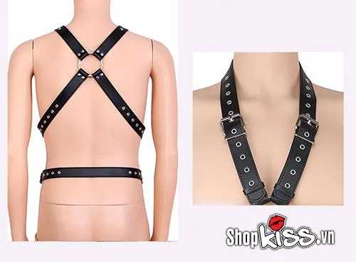 BDSM Full Body PU Leather Restraint Harness for Extreme Play — photo 7