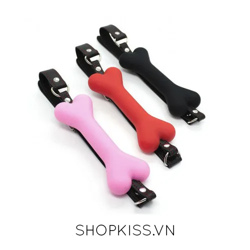 Bone Shape BDSM Gag Restraint Cute Leather Strap — photo 2