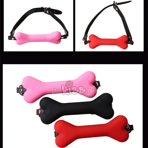 Bone Shape BDSM Gag Restraint Cute Leather Strap — photo 6