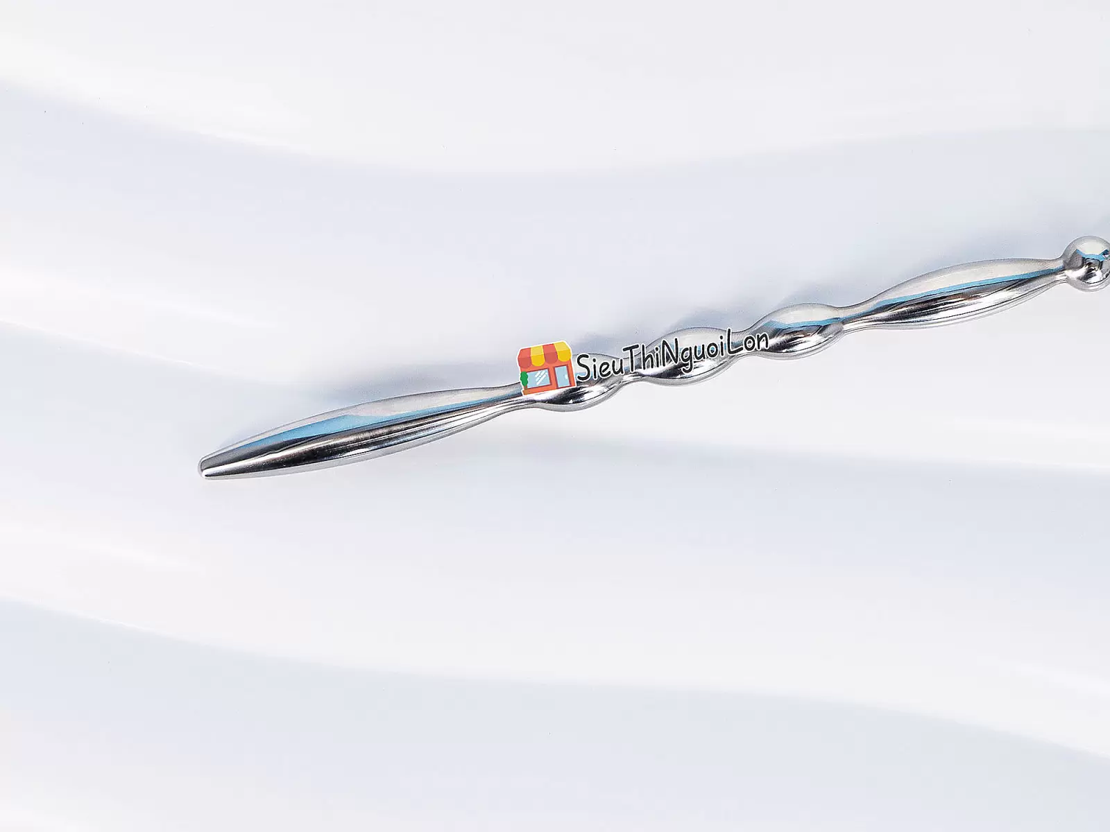 Large Urethral Sound with Ring Stainless Steel Toy — photo 5