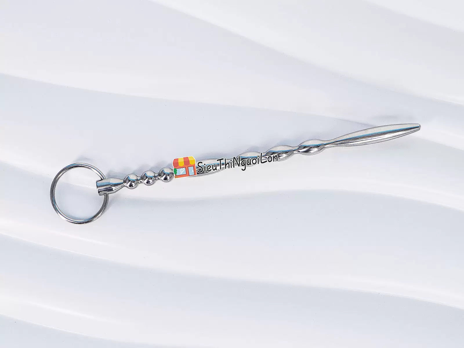 Large Urethral Sound with Ring Stainless Steel Toy — photo 3
