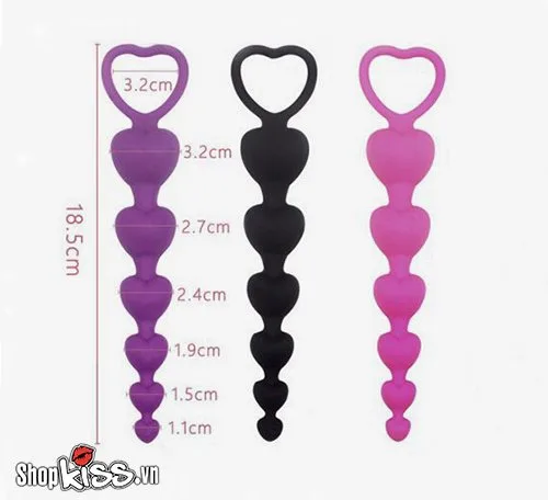 Heart Shape Anal Bead Stimulator Toy for Male Pleasure — photo 6