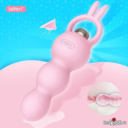 Leten Rabbit Ear Anal Vibrator Waterproof 7 Modes Silky — photo 3