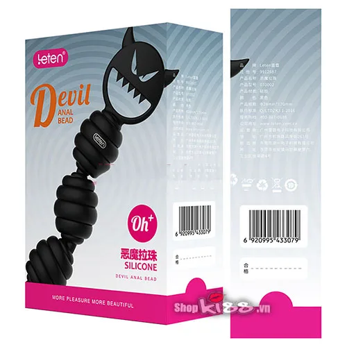 Leten Devil Anal Beads Massage Silicone Safe Pleasure — photo 6